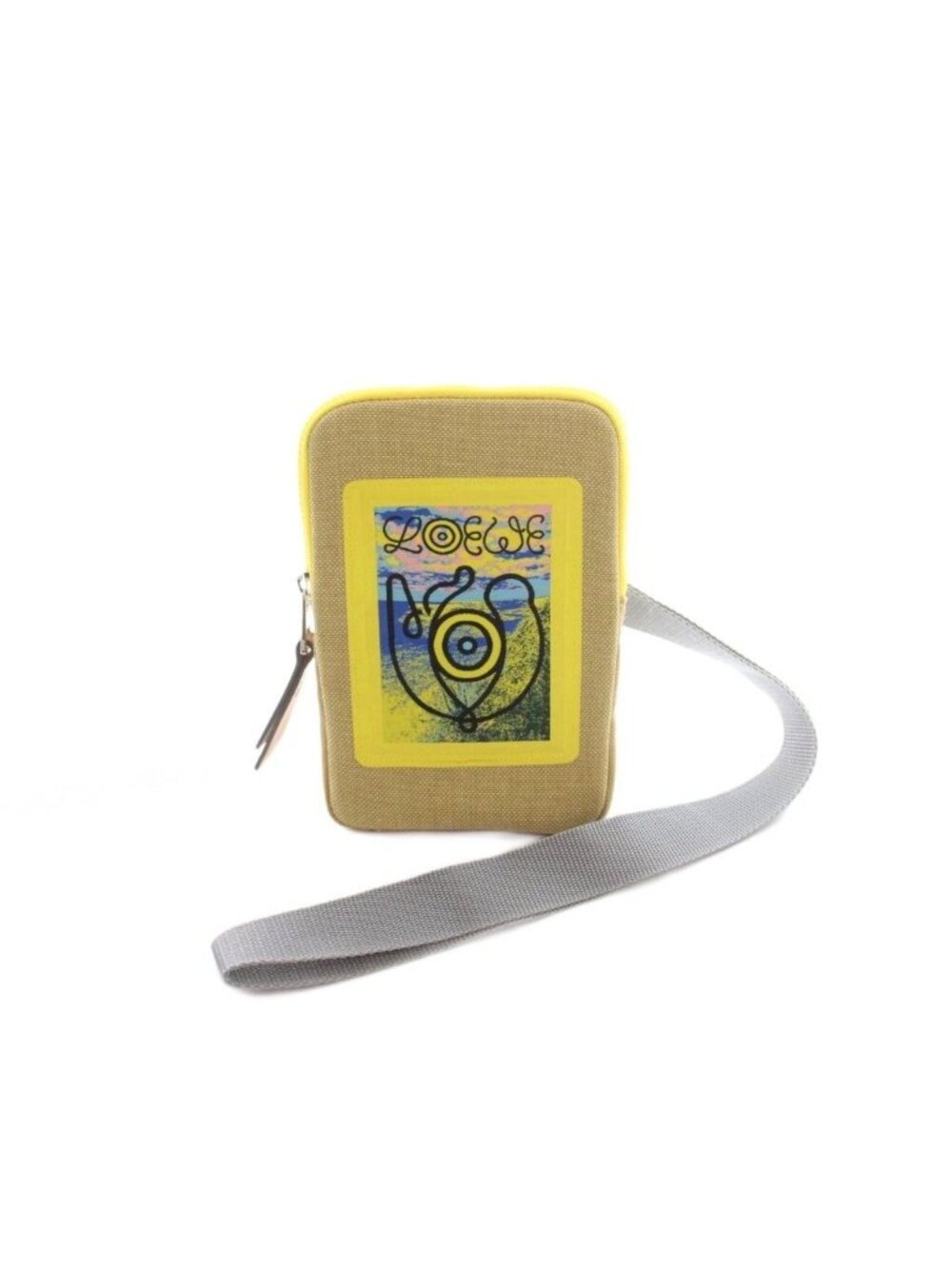 Loewe Eye Nature Neck Pouch Phone Yellow Brown